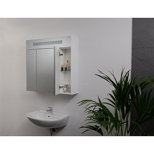 Armoire à miroir avec bordure décorative lumineuse, largeur 850 mm