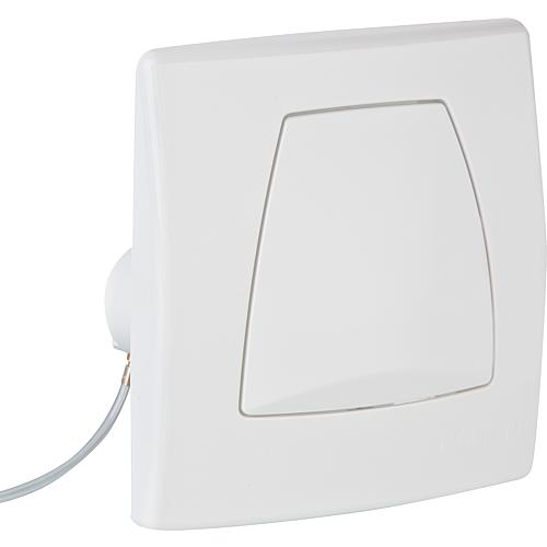 Plaque de commande Twinline pour commande urinoir, avec écoulement pneumatique, blanc alpin