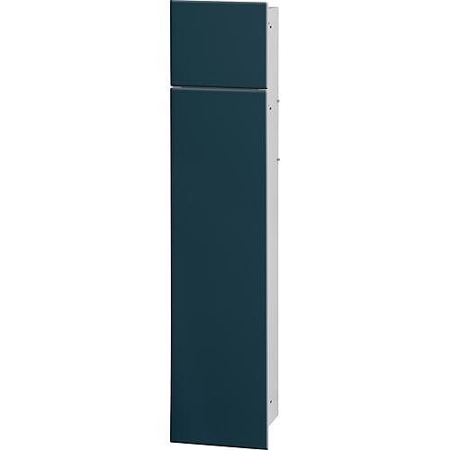 Niche à encastrer en inox pour WC, fermée 800, 2 portes vitrées, blanc