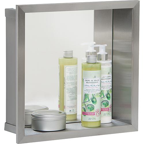 Niche murale avec panneau arriere miroir, profondeur  150 mm lxh . 325x325 mm