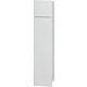 Caisson WC encastré Flat hauteur 800 intérieur revêtu blanc, 2 portes blanches, droite