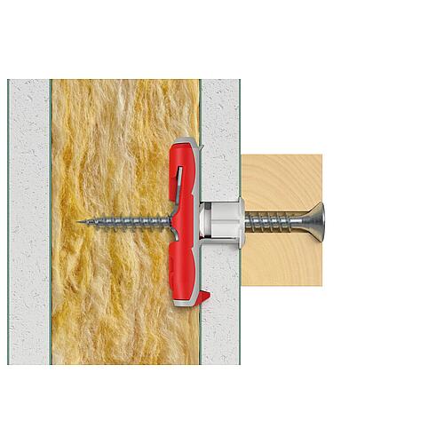 Cheville à bascule type Duotec 10 S PH avec vis pour panneaux agglomérés  
, nylon  Anwendung 3
