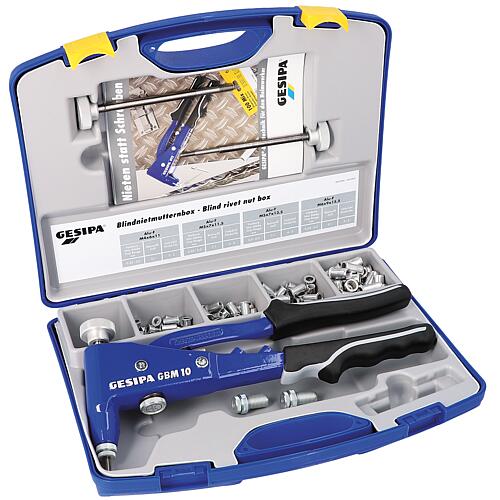 Kit d'écrous à sertir, y compris Pince pour écrous borgnes GBM 10 et écrous à sertir M4/5/6, 193 pièces Standard 1