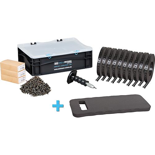 Mallette de fixation WS  bande perforée + 1 x coussin protège-genoux gratuit! Standard 1