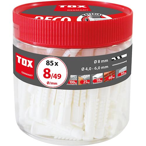 Chevilles polyvalentes Deco 8x49 emballage = 85 pieces