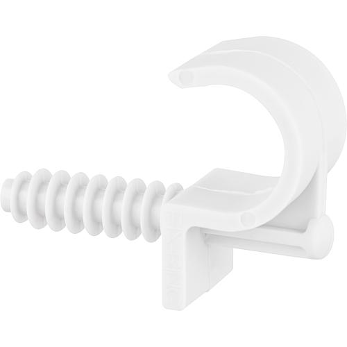 Fix-Ring Ø 20mm, 1-tuyau trou percé 8mm, UE = 100 pcs