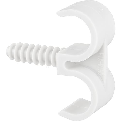 Fix-Ring Ø 18mm, 2-tuyaux trou percé 8mm, UE = 100 pcs