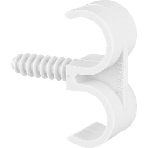 Fix-Ring Ø 20mm, 2-tuyaux trou percé 8mm, UE = 100 pcs