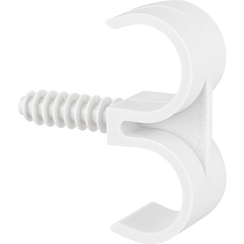 Fix-Ring Ø 22mm, 2-tuyaux trou percé 8mm, UE = 100 pcs