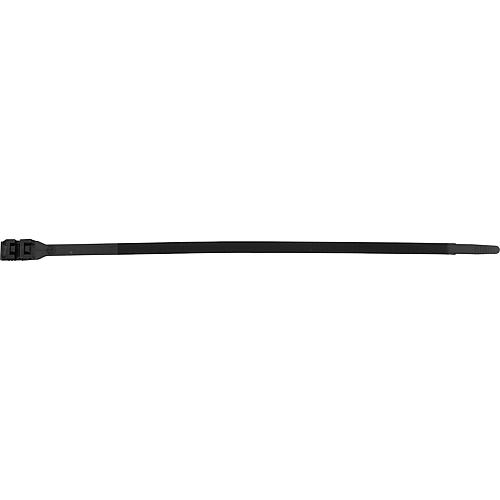 Collier pour electricien 9x380mm, noir emballage = 100 pieces