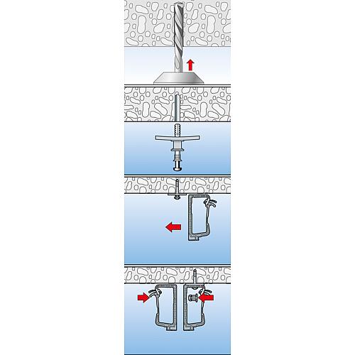 Étrier SHA avec cheville et vis  Anwendung 3