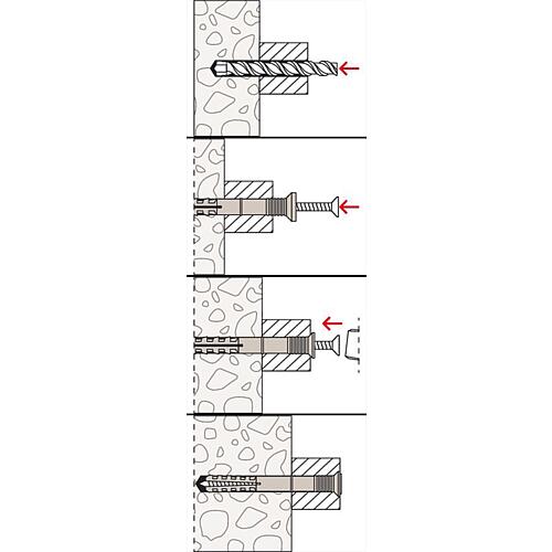 Chevilles à frapper fischer N-P galvanisées Anwendung 4