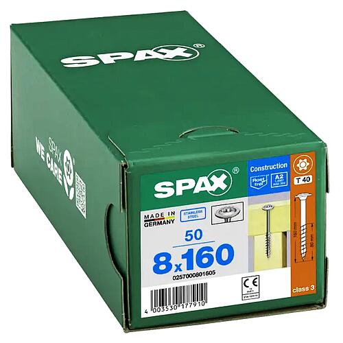 SPAX® vis pour construction en bois, ø filetage d1: 8,0 mm, ø tête : 20,0 mm, emballage standard, 4 pointe CUT Anwendung 3