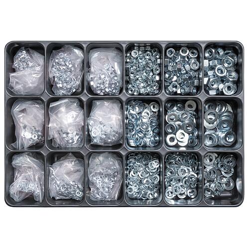 Mallette d´assortiment de rondelle et d'écrou galvanisé Standard 1
