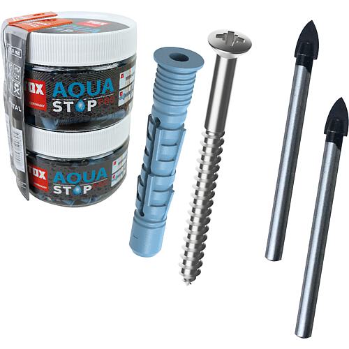 Chevilles polyvalentes Aqua Stop Pro + foret verre/céramique gratuit Standard 1