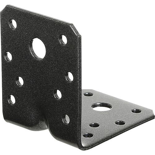 Raccord coudé pour charges lourdes avec moulure DURAVIS® 70 x 70 x 55 mm, matériau : Acier, galvanisé sendzimir, surface : noir-di