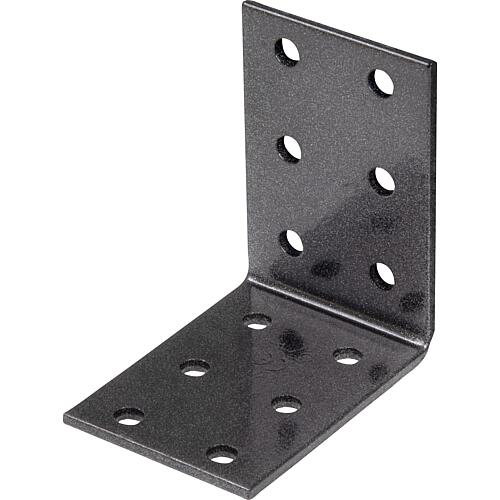 Equerre d'assemblage perforée DURAVIS® 60 x 60 x 40 mm, matériau : acier, galvanisé, surface : noir-diamant