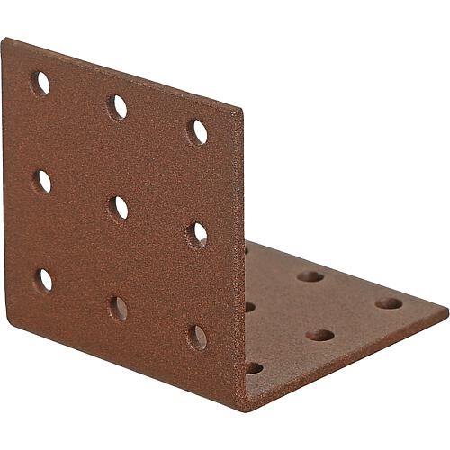Equerre d'assemblage perforée DURAVIS® 60 x 60 x 60 mm, matériau : acier, galvanisé, surface :marron rouille