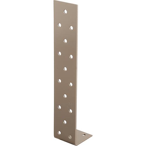 Ancrage pour béton en acier plat DURAVIS® 205 x 40 x 40 mm, matériau : Acier, galvanisé sendzimir, surface : beige nacré RAL 1035