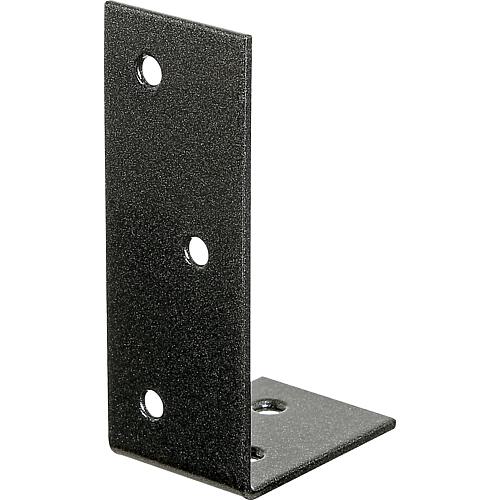 Équerre de poutre DURAVIS® 40 x 80 x 30 mm, à pattes inégales, matériau : Acier, bleu zingué, surface : noir-diamant
