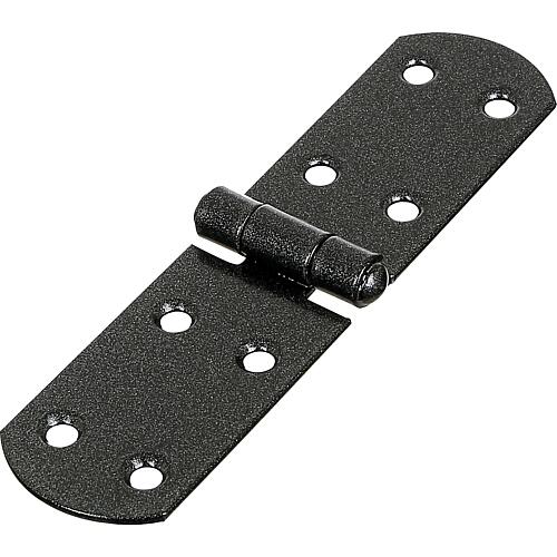 Charnière pour caisses DURAVIS® 135 x 35 x 2 mm, matériau : Acier, bleu zingué, surface : noir-diamant