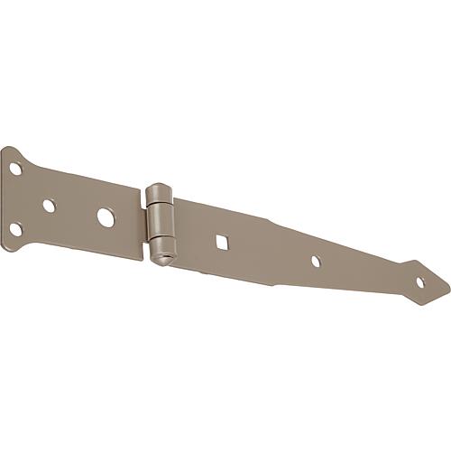 Penture droite DURAVIS® 202/77 x 48 mm, matériau : Acier, bleu zingué, surface : beige nacré RAL 1035