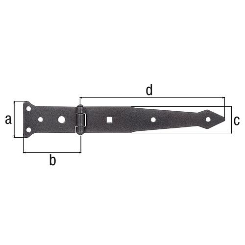 Penture droite 202/77 x 48 mm Anwendung 1
