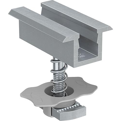 Pince centrale pré-montée PM C Aluminium & Noir Standard 1