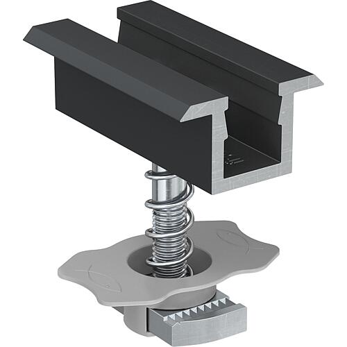 Pince centrale pré-montée PM C Aluminium & Noir Standard 2