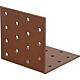 Équerre de plaque perforée DURAVIS® 80 x 80 x 80 mm, matériau : Acier, galvanisé sendzimir, surface : brun rouille
