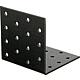 Équerre de plaque perforée DURAVIS® 80 x 80 x 80 mm, matériau : Acier, galvanisé sendzimir, surface : noir-diamant