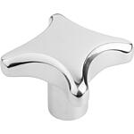 Poignées croisées forme E Trou borgne fileté, inox