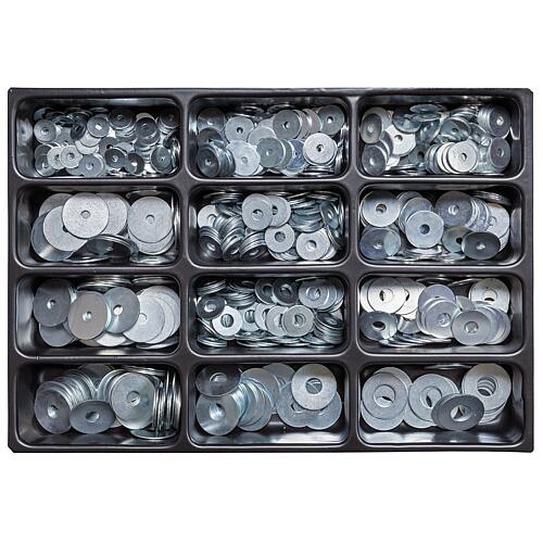 Malette d'assortiment de rondelles plates galvanisées Standard 1