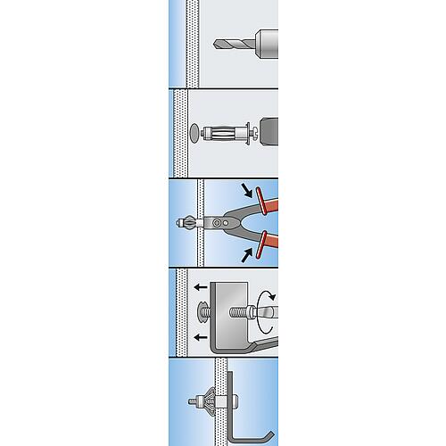 Fischer Cheville métallique HM galvanisée pour placo-plâtre