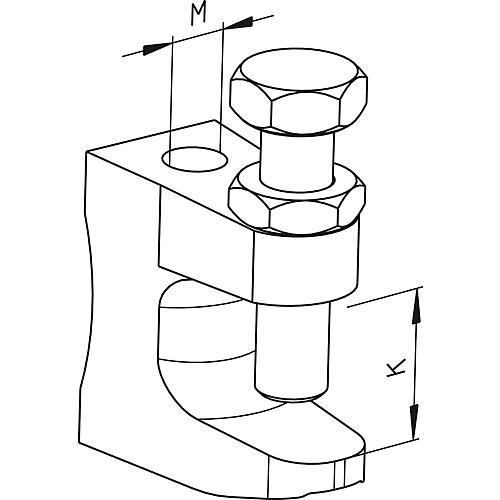 Etrier de fixation galvanisé pour poutrelle