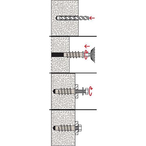 Cheville pour béton cellulaire en plastique, FTP  Anwendung 4