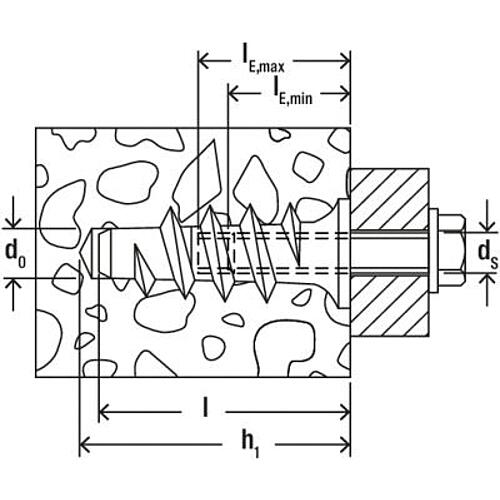 Cheville pour béton cellulaire en plastique, FTP 