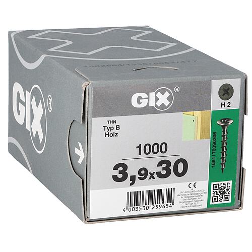 Kit de vis à fixation rapide GIX B, 5 Cond., filetage grossier + 1 Cond. gratuit, 3,9 x 30 mm Anwendung 2