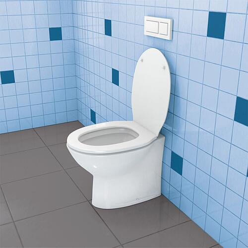 Fixation WC sur pied Toilet Plus blanc / chrome