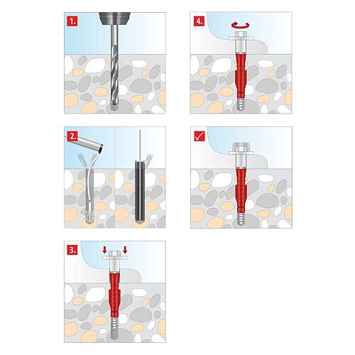 Fixation WC sur pied Toilet Plus blanc / chrome Anwendung 3