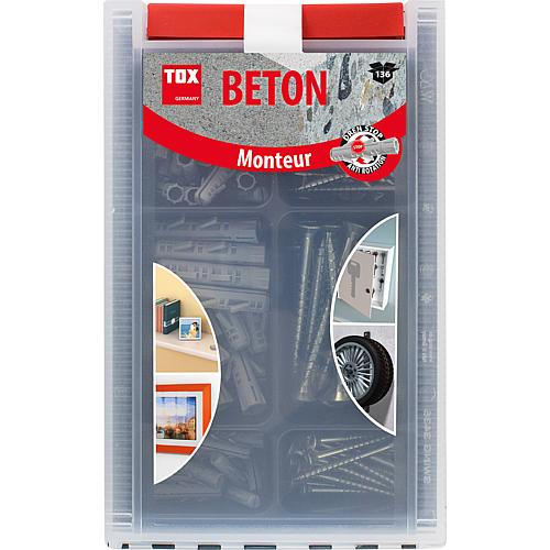 Assortiment de chevilles à expansion Barracuda avec vis en boîte, 136 Pièces
 Anwendung 2