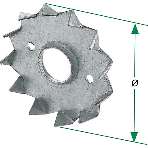 Crampon, galvanisé à chaud, unilatéral, type SXDC