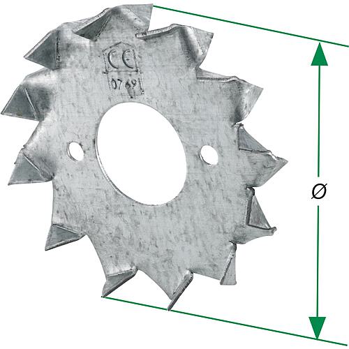 Crampon, galvanisé à chaud, type SXDC, bilatéral