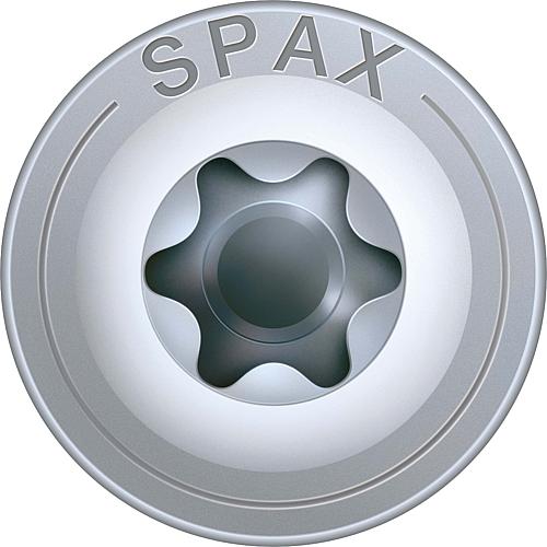SPAX® vis à bois, ø filetage d1: 10,0 mm, ø tête : 25,0 mm, emballage standard, pointe 4CUT