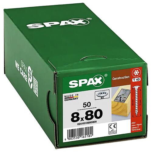 SPAX® vis pour construction en bois, ø filetage d1: 8,0 mm, ø tête : 20,0 mm, emballage standard Anwendung 2