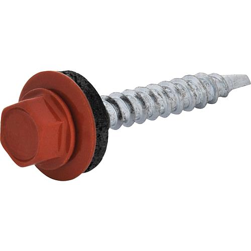 Vis de façade Twistec® Colorhead 4,8x20 RAL 3009 UE: 100 pcs, avec clé à douille 451M8P
