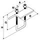 Griffe à poutrelle, galvanisée, convient pour rail de montage MS Standard 2