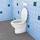 Fixation WC sur pied Toilet Plus blanc / chrome