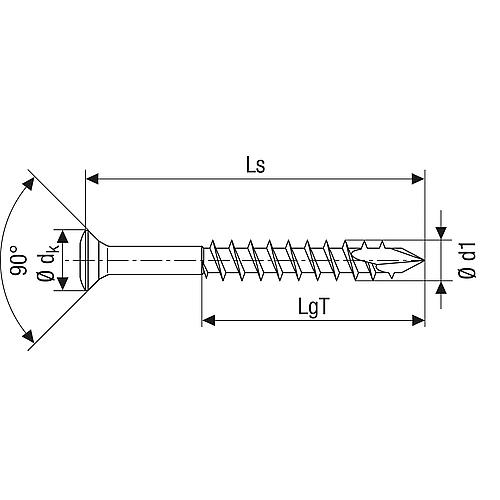 Vis à tête bombée SPAX®, filetage partiel acier inoxydable A2, tête bombée, T-STAR plus, nervures de fraisage, pointe CUT