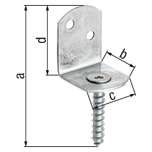 Equerre pour clôture tressée L-Form Standard 1